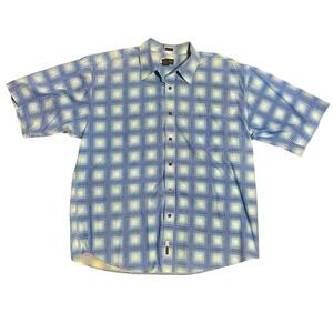 GB Black Label Blue‎ and White Checkered Men's Shirt XXL